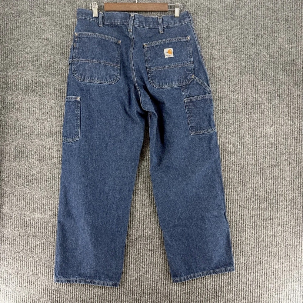 Carhartt FR flame resistant carpenter jeans 34x30 original fit workwear denim